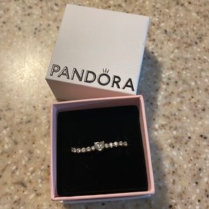 Pandora heart shaped tennis bracelet